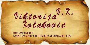 Viktorija Kolaković vizit kartica